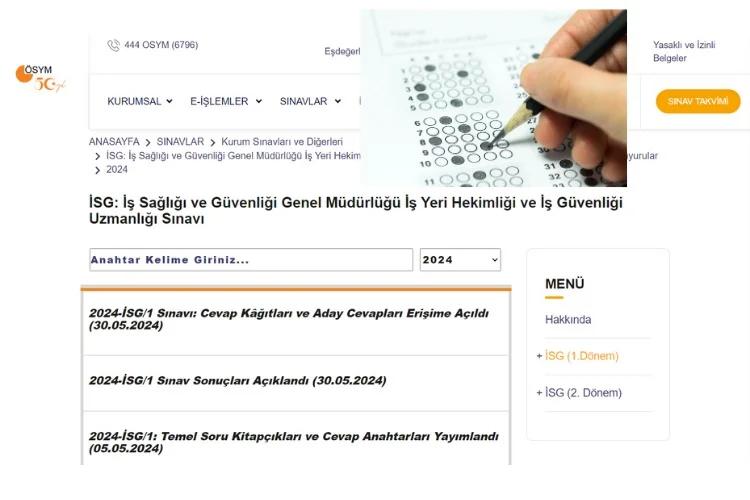 İş Sağlığı ve Güvenliği Sınavları